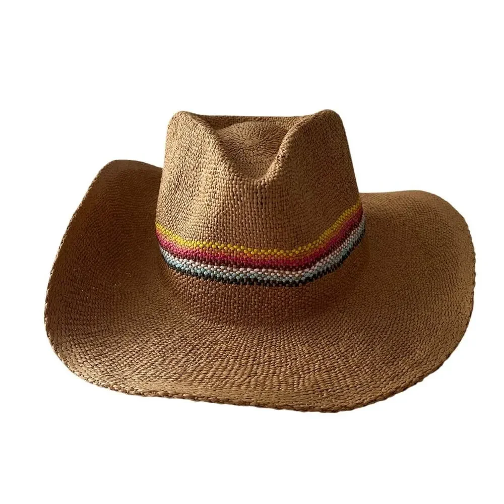 Urban Outfitters New With Tags Paper Straw Neutral Hat Boho Hip Cowboy